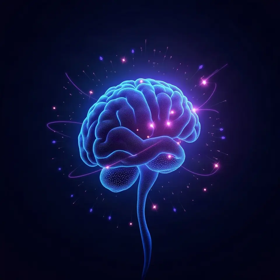 Red neuronal luminosa de inteligencia artificial
